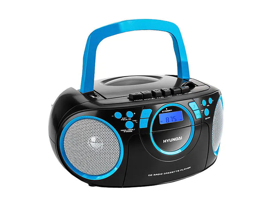 1 szt. Boombox Hyundai TRC788AU3BBL Tuner cyfrowy FM, Kaseta, MP3, USB, AUX. w sklepie Wasserman.eu