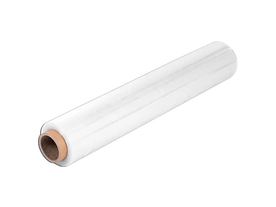 ⁨PS Transparent stretch film roll 2,4kg net 500mm/23my. (1LM)⁩ at Wasserman.eu