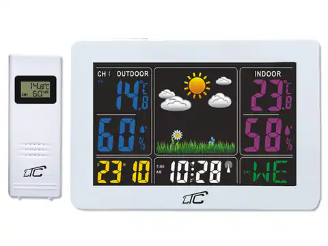 ⁨LTC weather station with color display STP07 WHITE (1LM)⁩ at Wasserman.eu