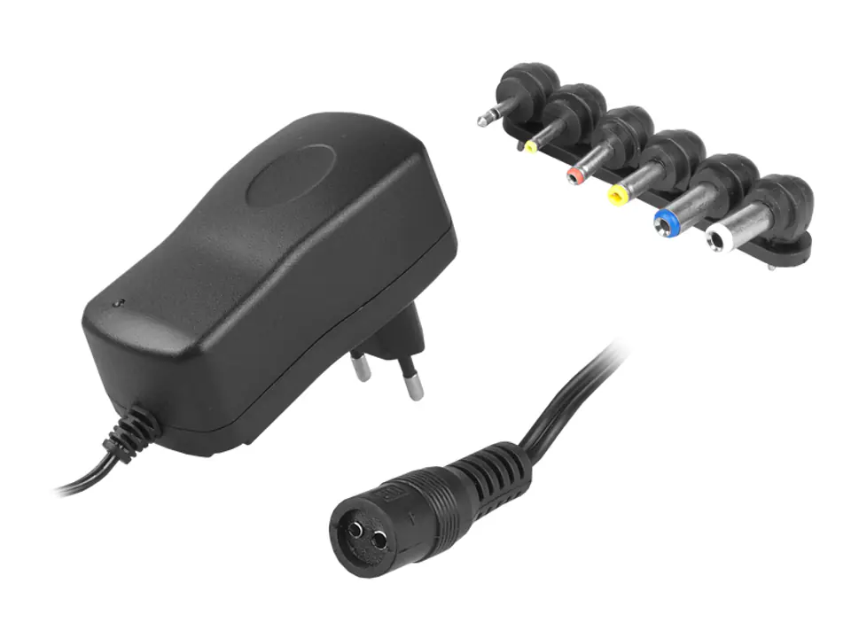 ⁨Regulated power supply 3 V-12 V/2000 mA, 6 plugs. (1LM)⁩ at Wasserman.eu
