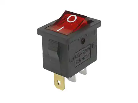 ⁨PS IRS-701AC 220V switch, backlit, red. (1LM)⁩ at Wasserman.eu