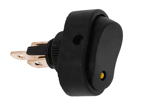 ⁨1 szt. Przełącznik elektryczny DC z żółtą diodą, 12V max 30A.⁩ w sklepie Wasserman.eu
