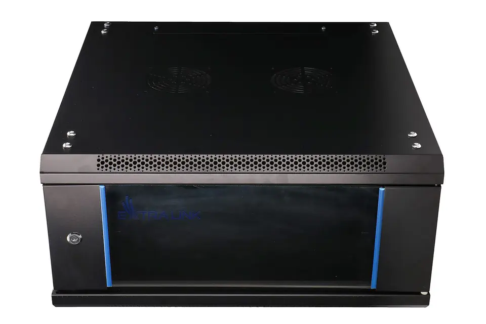 ⁨EXTRALINK 4U 600X600 WALL-MOUNTED RACKMOUNT CABINET BLACK⁩ w sklepie Wasserman.eu