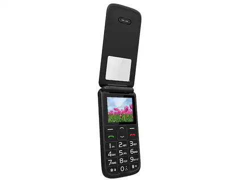 ⁨1 szt.  PS Telefon dla seniora MOB30 z klapką, czarny.⁩ w sklepie Wasserman.eu