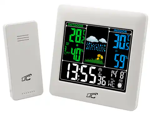 ⁨LTC weather station with color display STP06, WHITE. (1LM)⁩ at Wasserman.eu