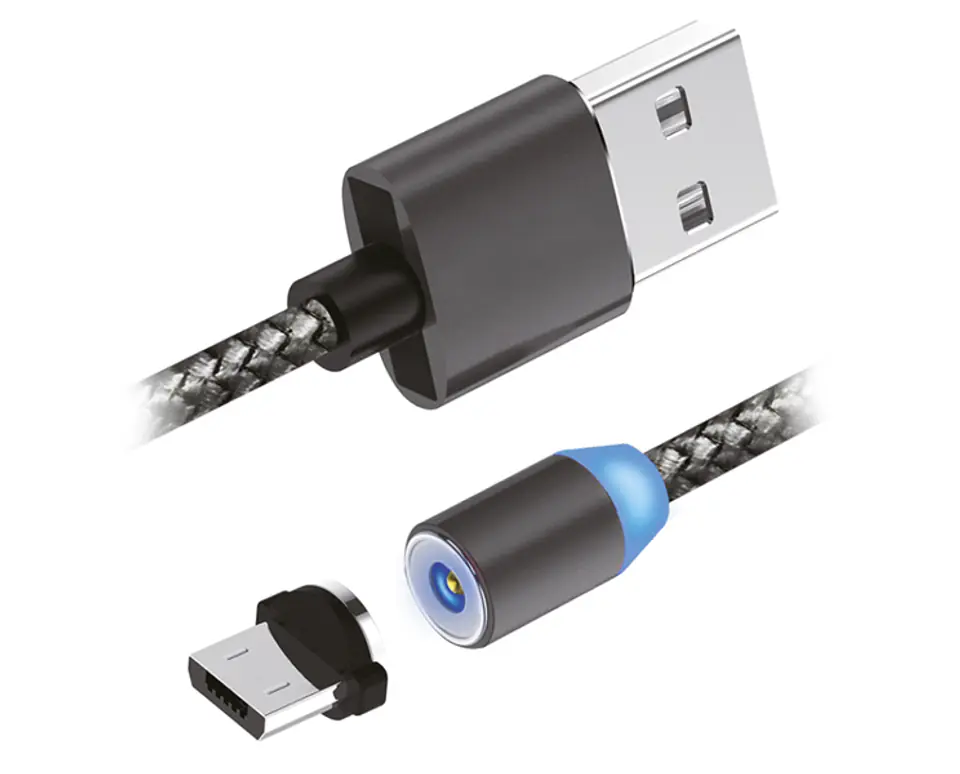 ⁨1 szt. Kabel USB magnetyczny 3w1 USB typu C, Iphone, Micro USB, 1m.⁩ w sklepie Wasserman.eu