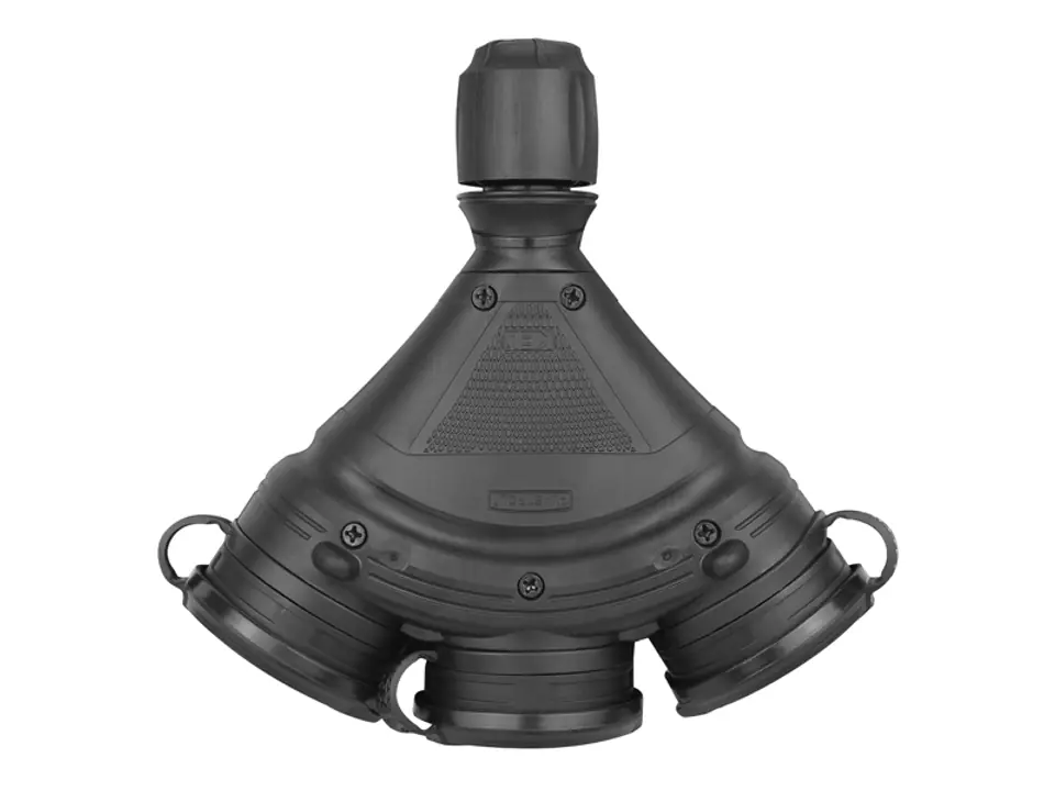 ⁨1 szt. PS Gniazdo trzykrotne z klapką hermetyczną, 3x2p+Z, IP54, EXTREM, rozberialne, CZARNO - CZARNY.⁩ w sklepie Wasserman.eu