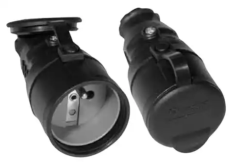 ⁨Rubber socket portable black IP44 (1LM)⁩ at Wasserman.eu