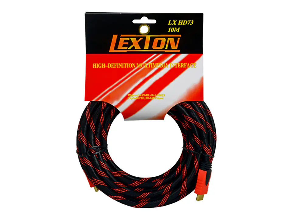 ⁨HDMI-HDMI v1.4 cable, 10m, red. (1LM)⁩ at Wasserman.eu
