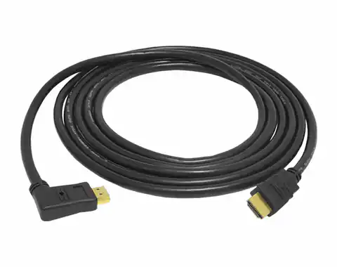 ⁨1 szt. Kabel HDMI wtyk kątowo-prosty, 3m, Cu HQ.⁩ w sklepie Wasserman.eu