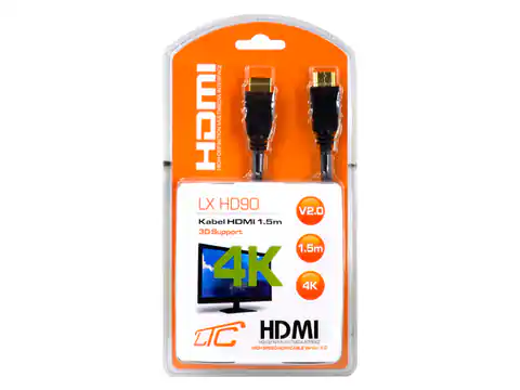 ⁨Kabel HDMI-HDMI v2.0, 1,5m, 4K. (1LM)⁩ w sklepie Wasserman.eu