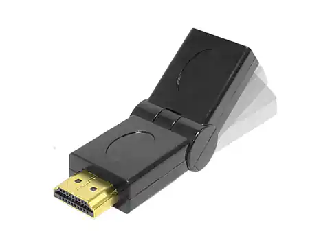 ⁨Adapter: HDMI plug - HDMI socket, rotary. (1LM)⁩ at Wasserman.eu