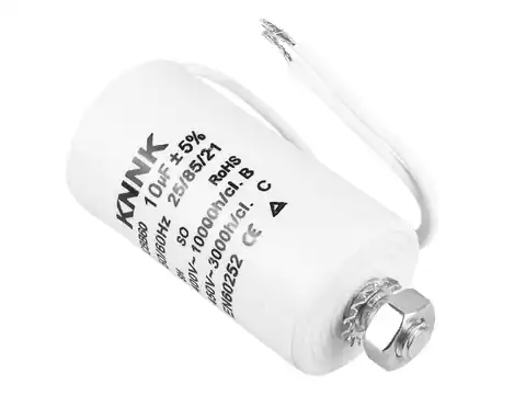 ⁨25 uF/450 VAC motor capacitor with wire. (1LM)⁩ at Wasserman.eu