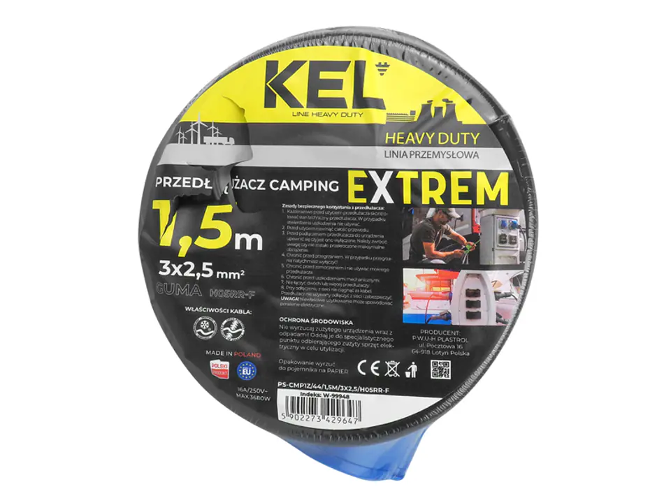 ⁨PS ADAPTER REDUCTION CAMPING CEE 16A 3P X1 230V EXTREM 3X2,5 H05RR-F 1,5 M IP44. (1LM)⁩ at Wasserman.eu