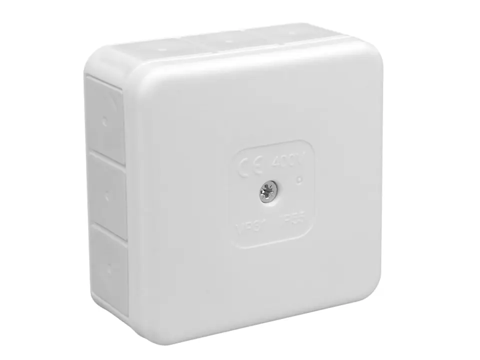 ⁨VP-31 Box nt 85x85x37mm IP55 400V 12wl.len.gum.hollow white (1LM)⁩ at Wasserman.eu