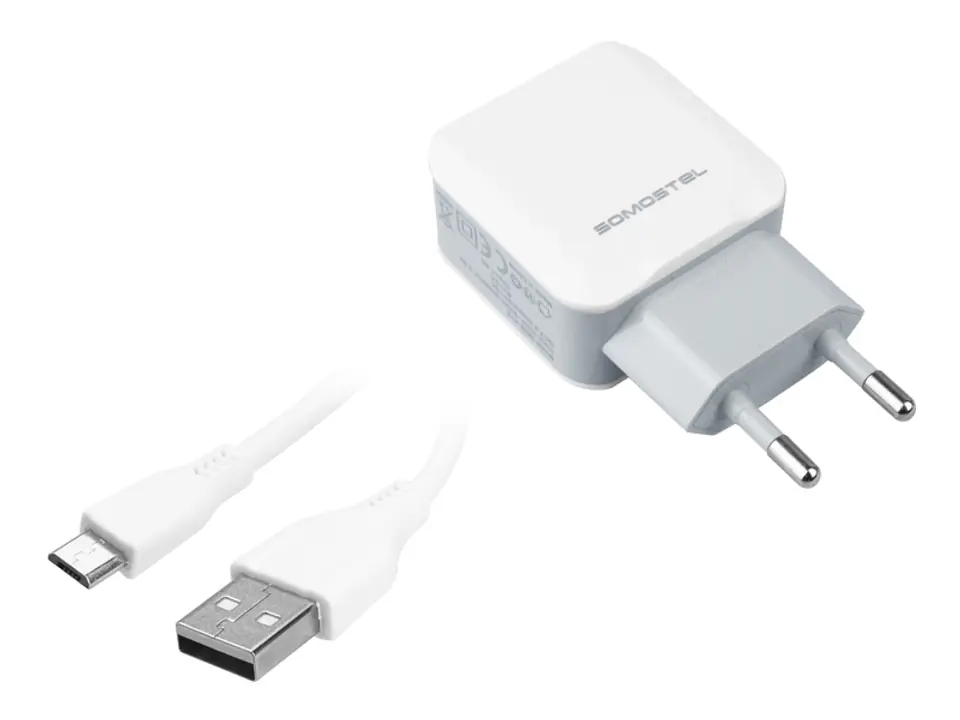 ⁨Somostel SMS-A12 wall charger, Fast Charger, QC 3.0, 3 A + Micro USB cable. (1LM)⁩ at Wasserman.eu