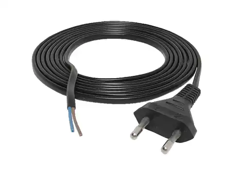 ⁨AC power cord, 1.5m, without terminal, black. (1LM)⁩ at Wasserman.eu