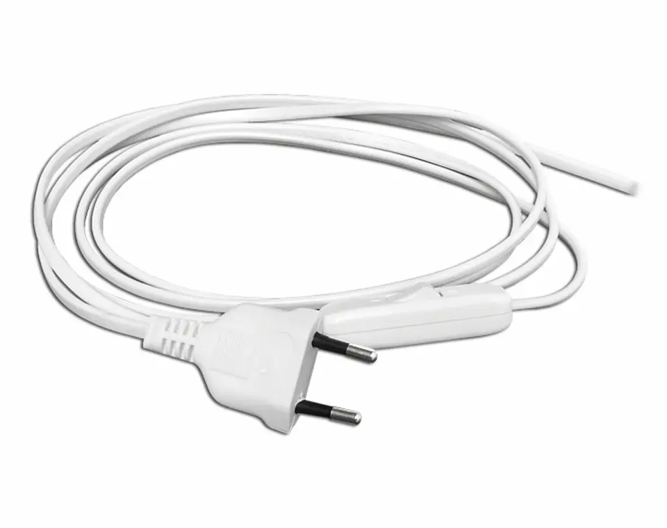 ⁨Power cable PL with switch 1.5m white, without terminal. (1LM)⁩ at Wasserman.eu