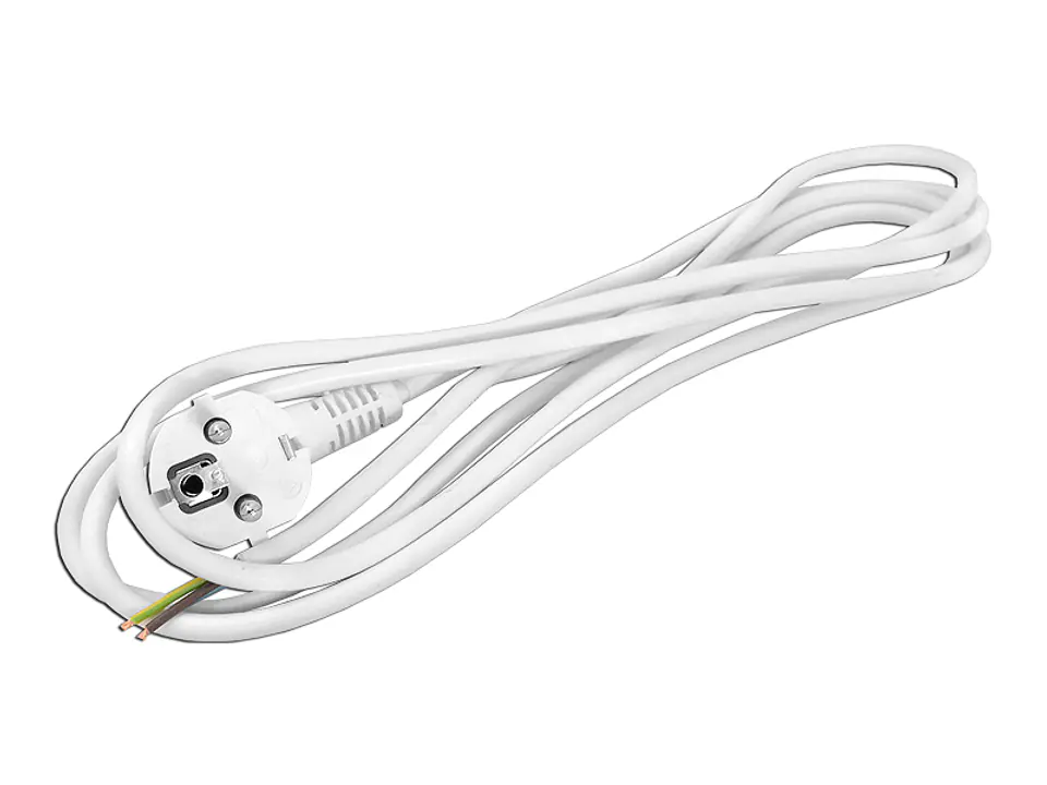 ⁨PS Power cord 3x1, 3 m, white with non-removable plug, 16 A, Unischucko. (1LM)⁩ at Wasserman.eu