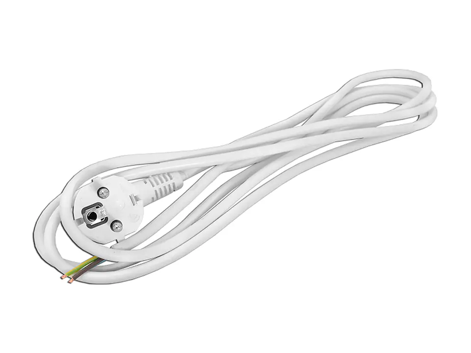 ⁨Power cord 3x1, 3m, white, with non-removable plug, 16A, UNI-SCHUCKO. (1LM)⁩ at Wasserman.eu