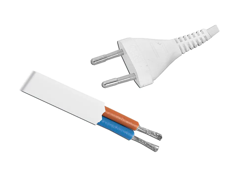 ⁨Power cable 2x0,75, 3m, white. (1LM)⁩ at Wasserman.eu