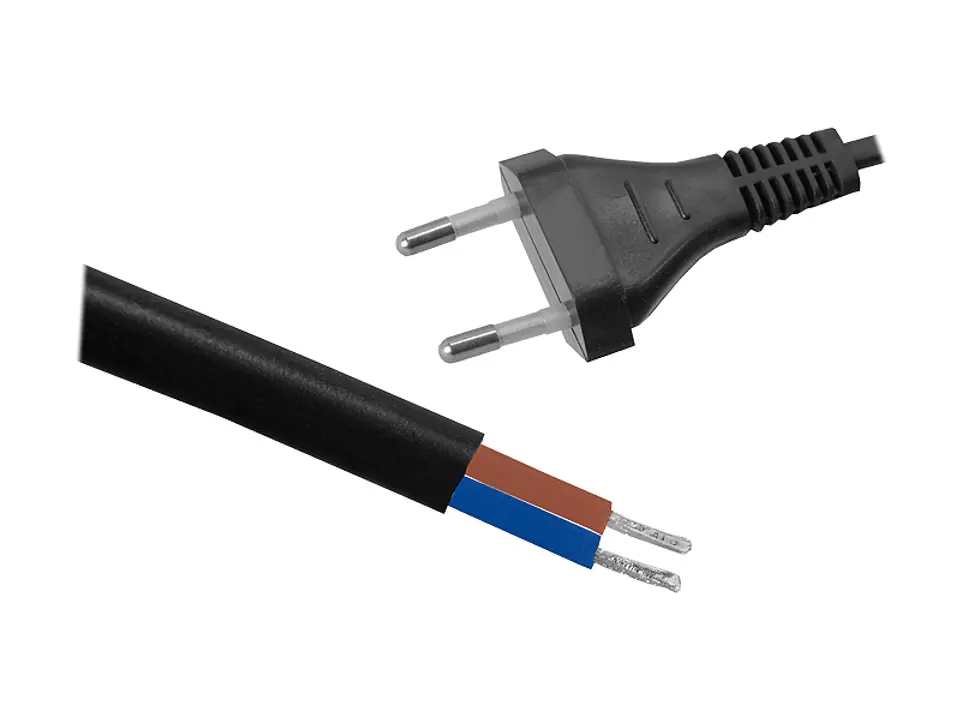 ⁨Power cable 2x0,75 3m black. (1LM)⁩ at Wasserman.eu