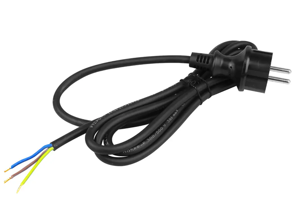 ⁨PS Tool-rubber connection cable with straight plug IP44 3x1, 2 m, H05RR (rubber). (1LM)⁩ at Wasserman.eu