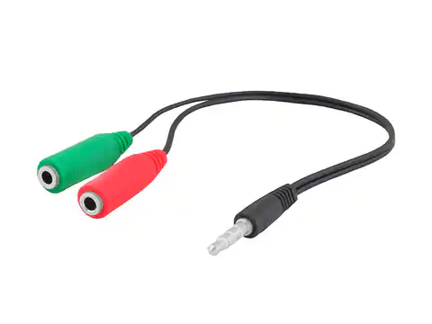 ⁨1 szt. Kabel 2x gniazdo mini jack 3.5mm - wtyk 3.5 audio, 4 pin.⁩ w sklepie Wasserman.eu