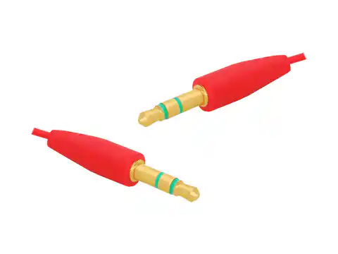 ⁨Cable Jack 3.5mm-Jack 3.5mm, 1.5m, flat, red. (1LM)⁩ at Wasserman.eu