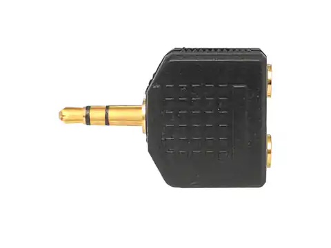 ⁨Jack adapter: 3.5 plug - 2 x 3.5 gold-plated sockets (1LM)⁩ at Wasserman.eu