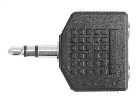 ⁨Jack adapter: 3.5 plug - 2 x 3.5 sockets (1LM)⁩ at Wasserman.eu