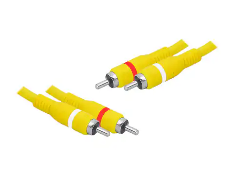 ⁨Kabel 2 x Cinch-Stecker - 2 x Cinch-Stecker. 5m gelb (1LM)⁩ im Wasserman.eu