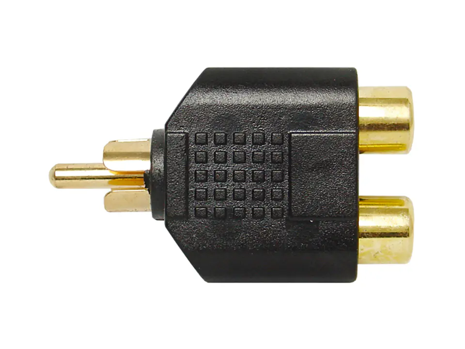 ⁨RCA transition: RCA plug - 2 gold-plated RCA sockets. (1LM)⁩ at Wasserman.eu