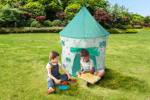 ⁨Children's tent DRAGON garden/room green. (1LM)⁩ at Wasserman.eu