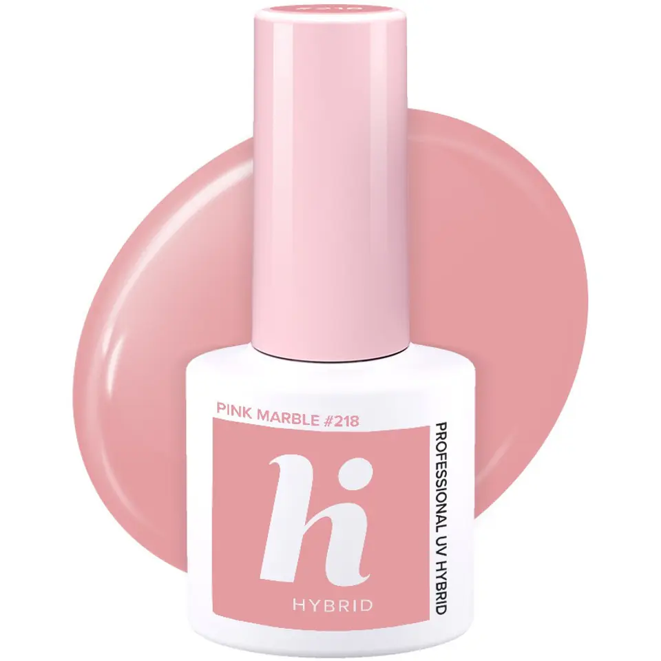 ⁨Hi Hybrid Gel polish no 218 Pink Marble 5ml⁩ at Wasserman.eu