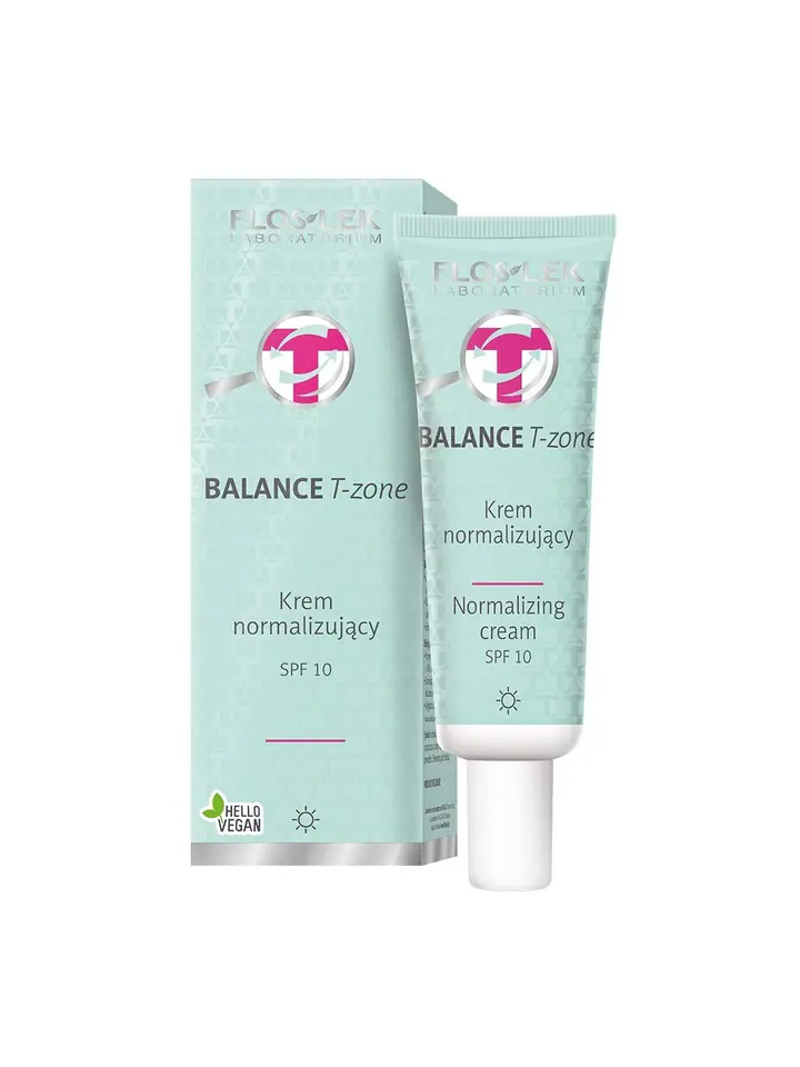 ⁨Floslek Balance T-Zone Krem normalizujący SPF10 na dzień do cery mieszanej 50ml⁩ w sklepie Wasserman.eu
