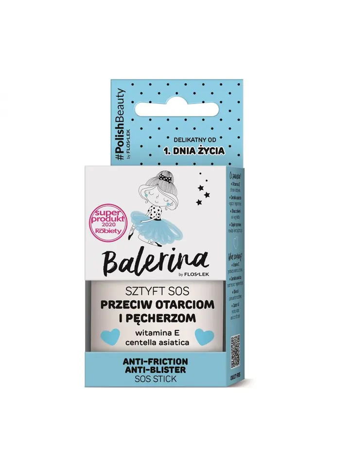 ⁨Floslek Balerina Sztyft Sos - Przeciw otarciom i pęcherzom 20g⁩ w sklepie Wasserman.eu