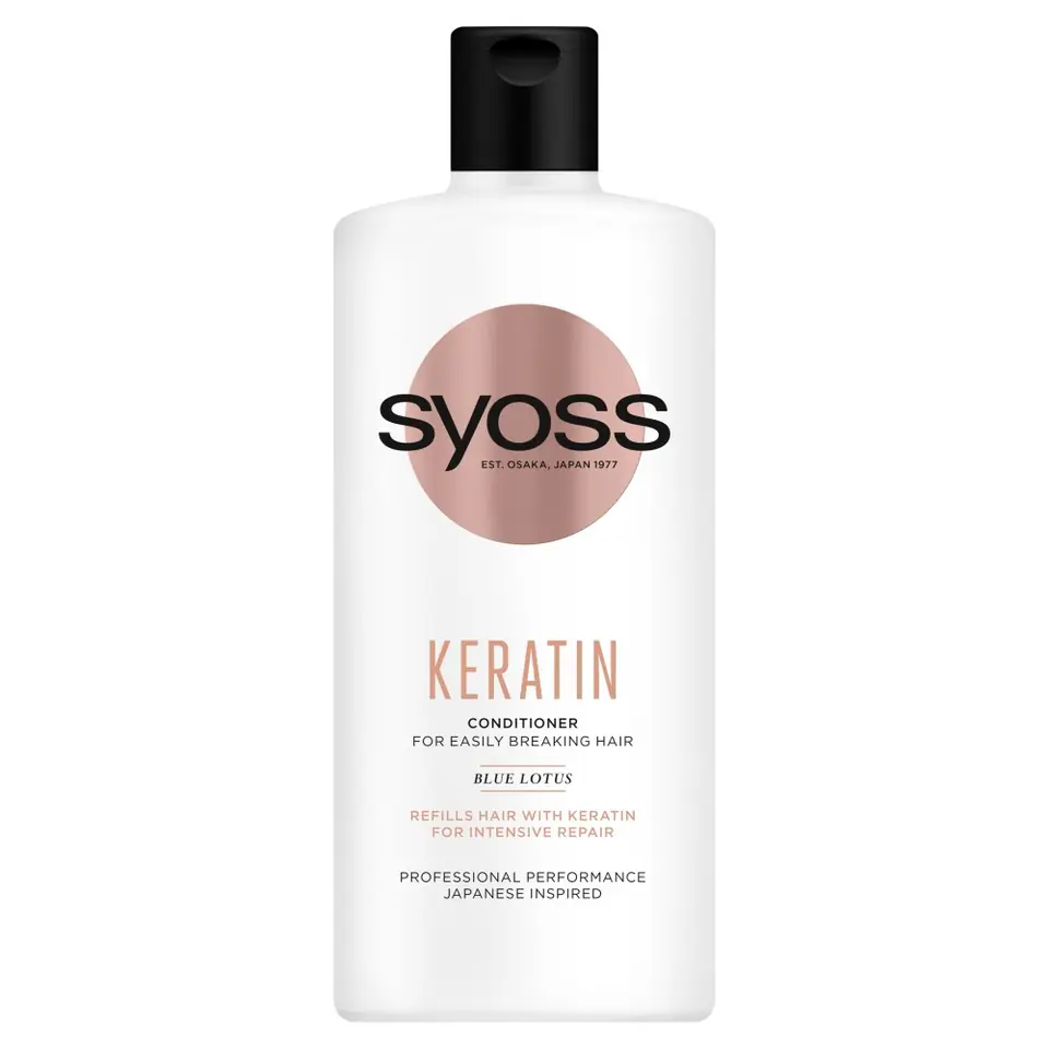 ⁨Syoss Keratin Odżywka odbudowująca do włosów łamliwych 440ml⁩ w sklepie Wasserman.eu