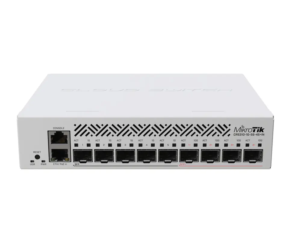 ⁨MIKROTIK CRS310-1G-5S-4S+IN CLOUD ROUTER SWITCH 1X GE, 5X SFP, 4X SFP+, ROUTEROS L5⁩ w sklepie Wasserman.eu