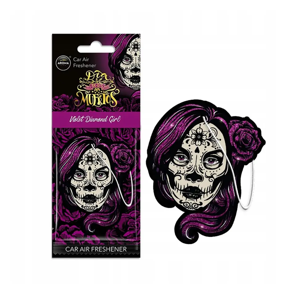 ⁨Air freshener aroma car muertos violet girl spicy delight⁩ at Wasserman.eu