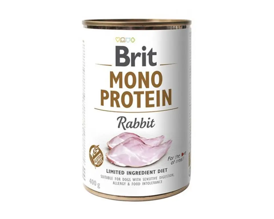 ⁨Brit Mono Protein Rabbit karma mokra dla psa 400g⁩ w sklepie Wasserman.eu