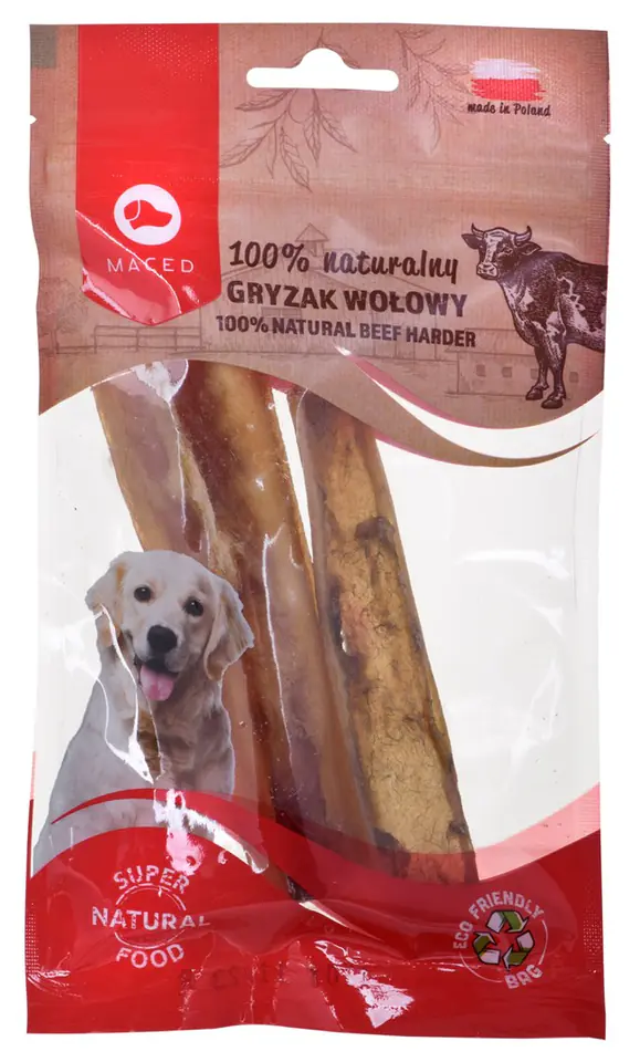 ⁨MACED Dog treat - light beef teether 15cm 2pcs/75g⁩ at Wasserman.eu