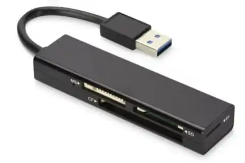⁨Ednet USB 3.0 Kartenleser, 4-port Unterstützt MS,SD,T-flash,CF Formate Schwarz⁩ im Wasserman.eu