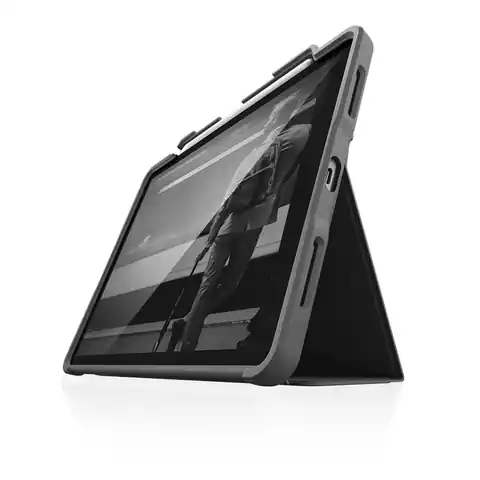 ⁨STM Dux Plus - Etui pancerne iPad Air 10.9" (2022-2020) MIL-STD-810G z funkcją ładowania Apple Pencil (Black)⁩ w sklepie Wasserman.eu