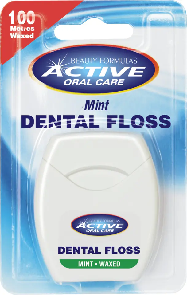 ⁨Beauty Formulas Active Oral Care Waxed mint dental floss⁩ at Wasserman.eu