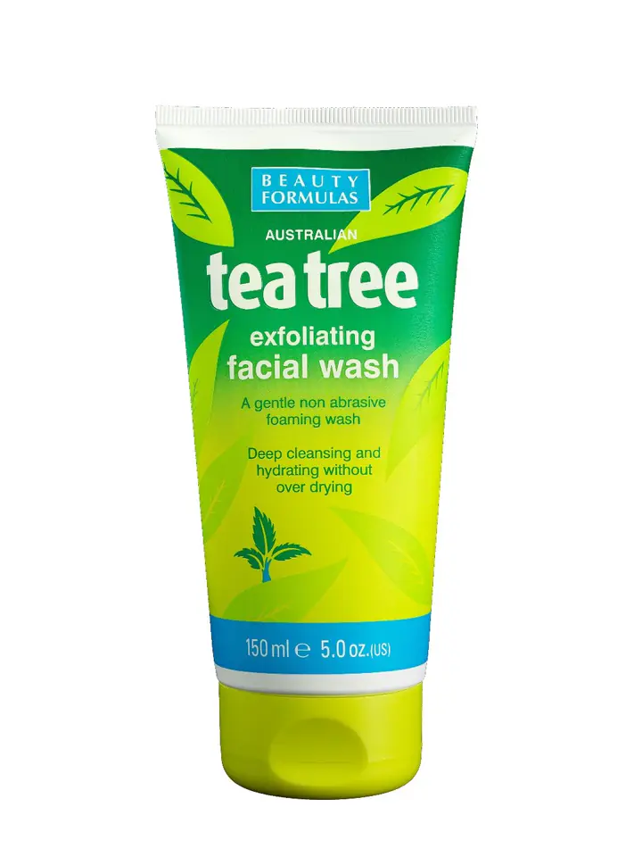 ⁨Beauty Formulas Tea Tree Exfoliating Face Wash Gel 150ml⁩ at Wasserman.eu