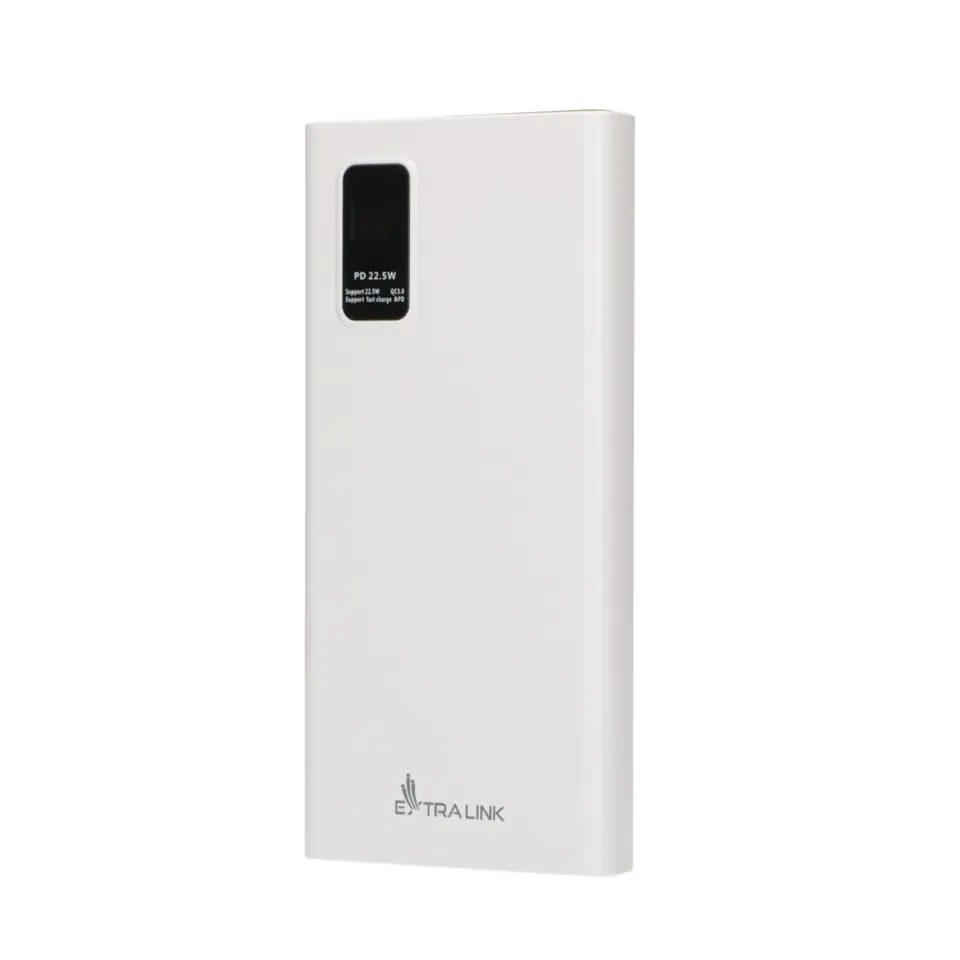 ⁨Extralink EPB-067W power bank Lithium Polymer (LiPo) 10000 mAh White⁩ at Wasserman.eu