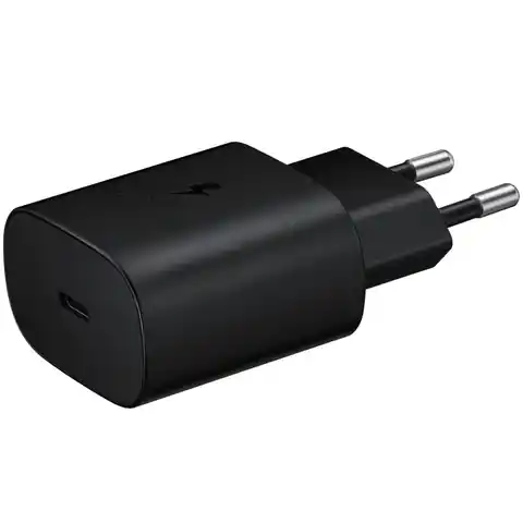 ⁨AC charger 25W 2A QC USB Type-C for SAMSUNG EP-TA800EBE Quick Charge USB-C BULK black⁩ at Wasserman.eu