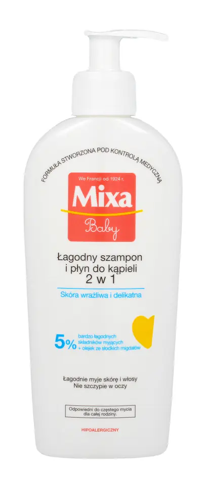 ⁨Mixa Baby Lipid gel for washing body and hair 250ml⁩ at Wasserman.eu