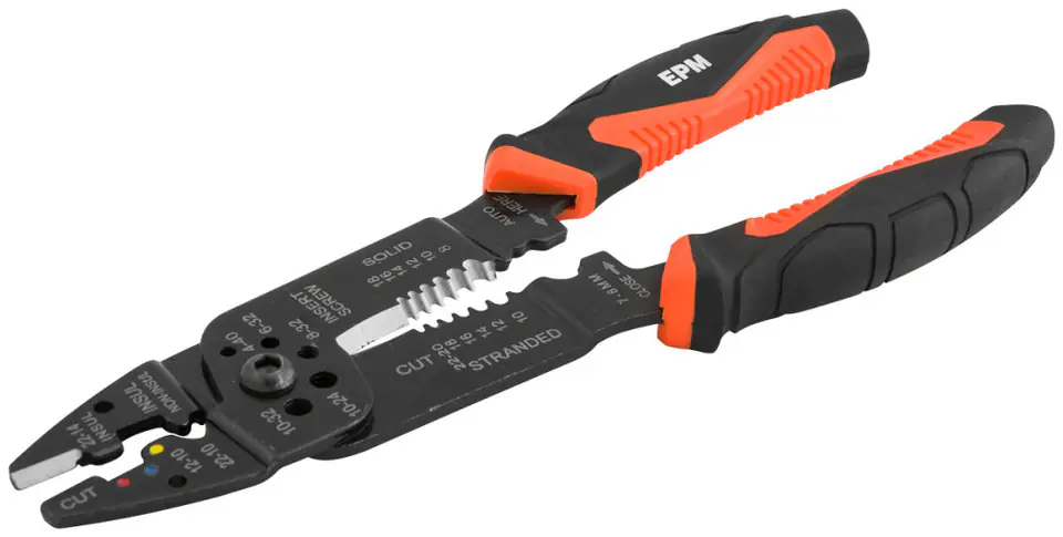 ⁨CRIMPING PLIERS FOR CONNECTORS 4IN1 215MM INDUSTRIAL GRADE⁩ at Wasserman.eu